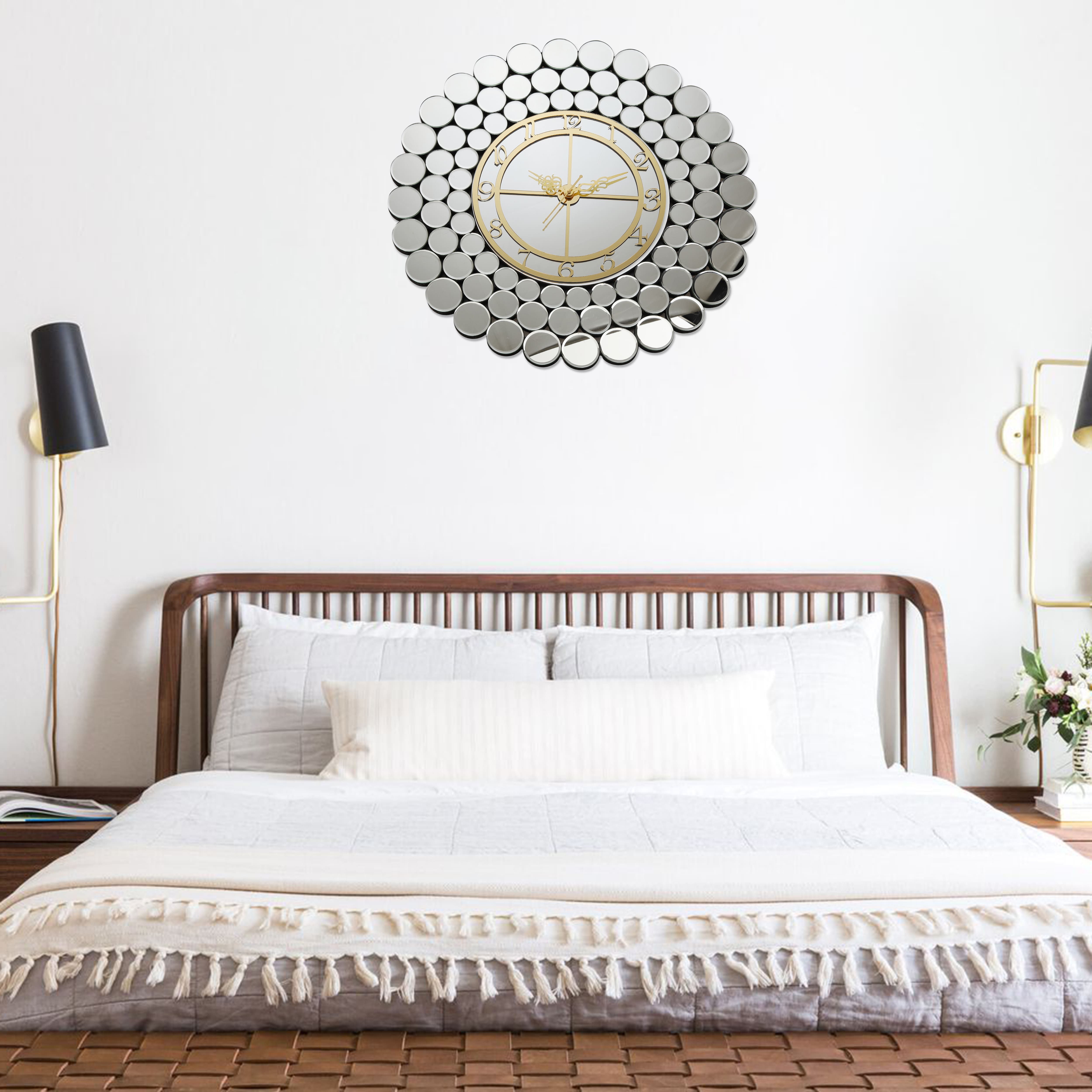 Mirror Wall Clock Round Circle Style Mirror Wall Clock Round Circle Style