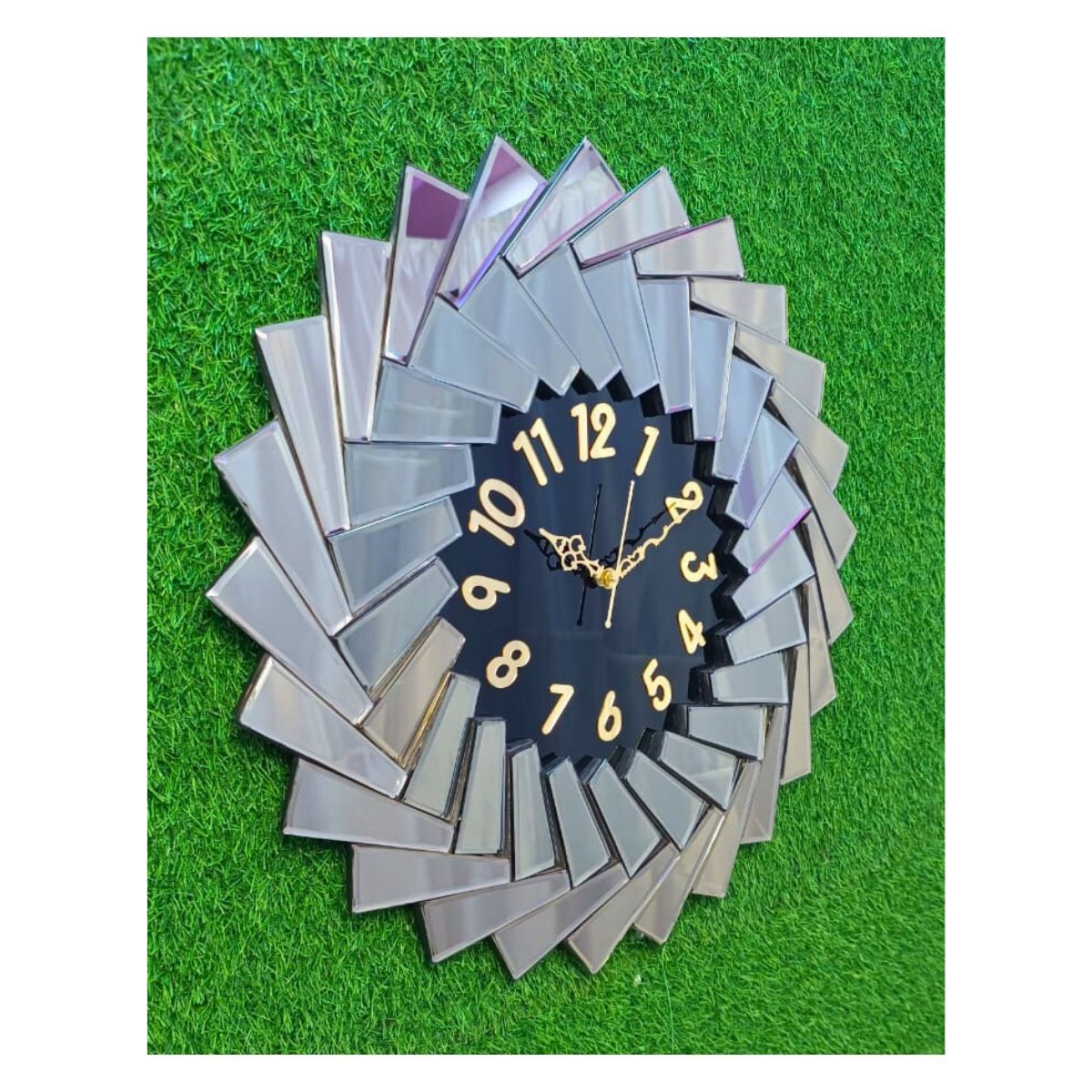 Mirror Wall Clock New UpDown Style Black Dial thumbnail Mirror Wall Clock New UpDown Style Black Dial thumbnail