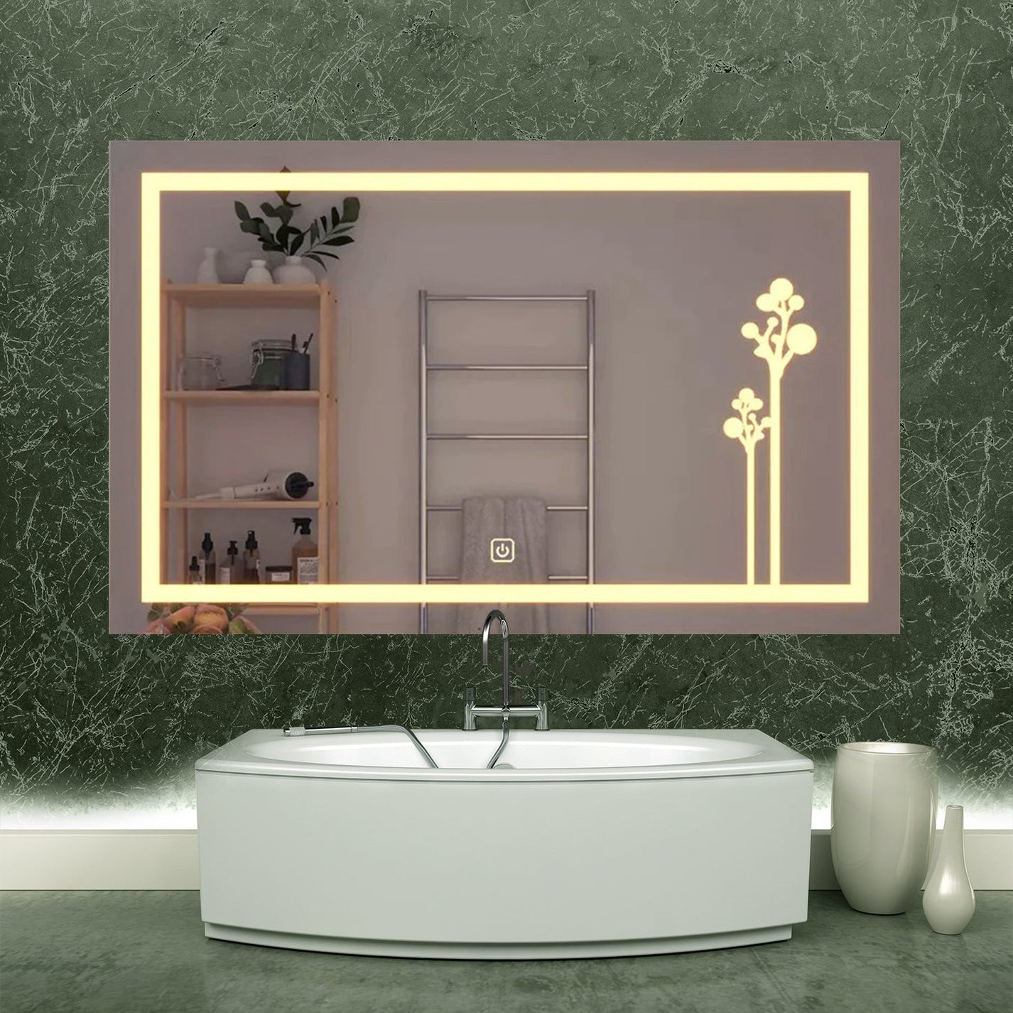 Dreamy LED Bathroom Mirror with Tree Illusion Design Dreamy LED Bathroom Mirror with Tree Illusion Design