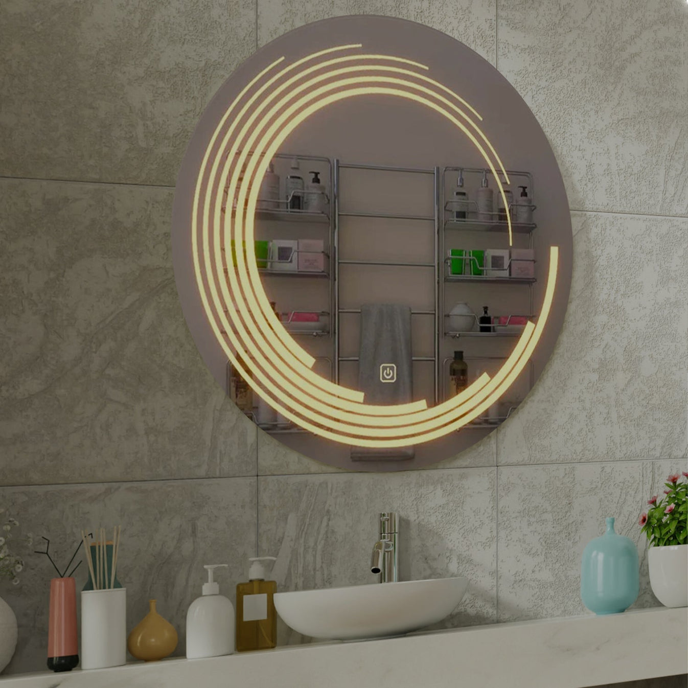 Illusion LED Bathroom Mirror thumbnail Illusion LED Bathroom Mirror thumbnail