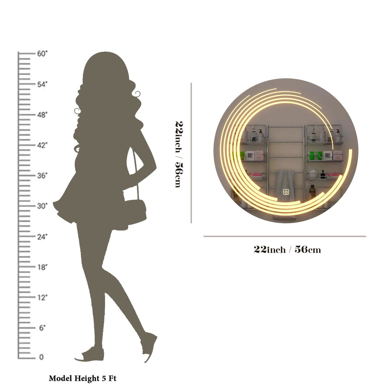 Illusion LED Bathroom Mirror thumbnail Illusion LED Bathroom Mirror thumbnail