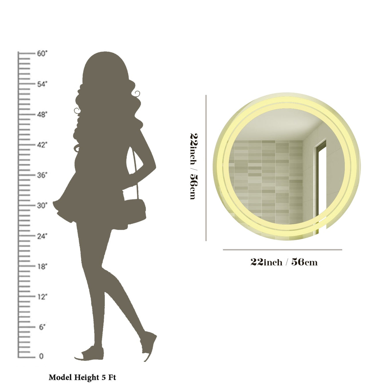 LED Round Shape Bathroom Wall Mirror thumbnail LED Round Shape Bathroom Wall Mirror thumbnail