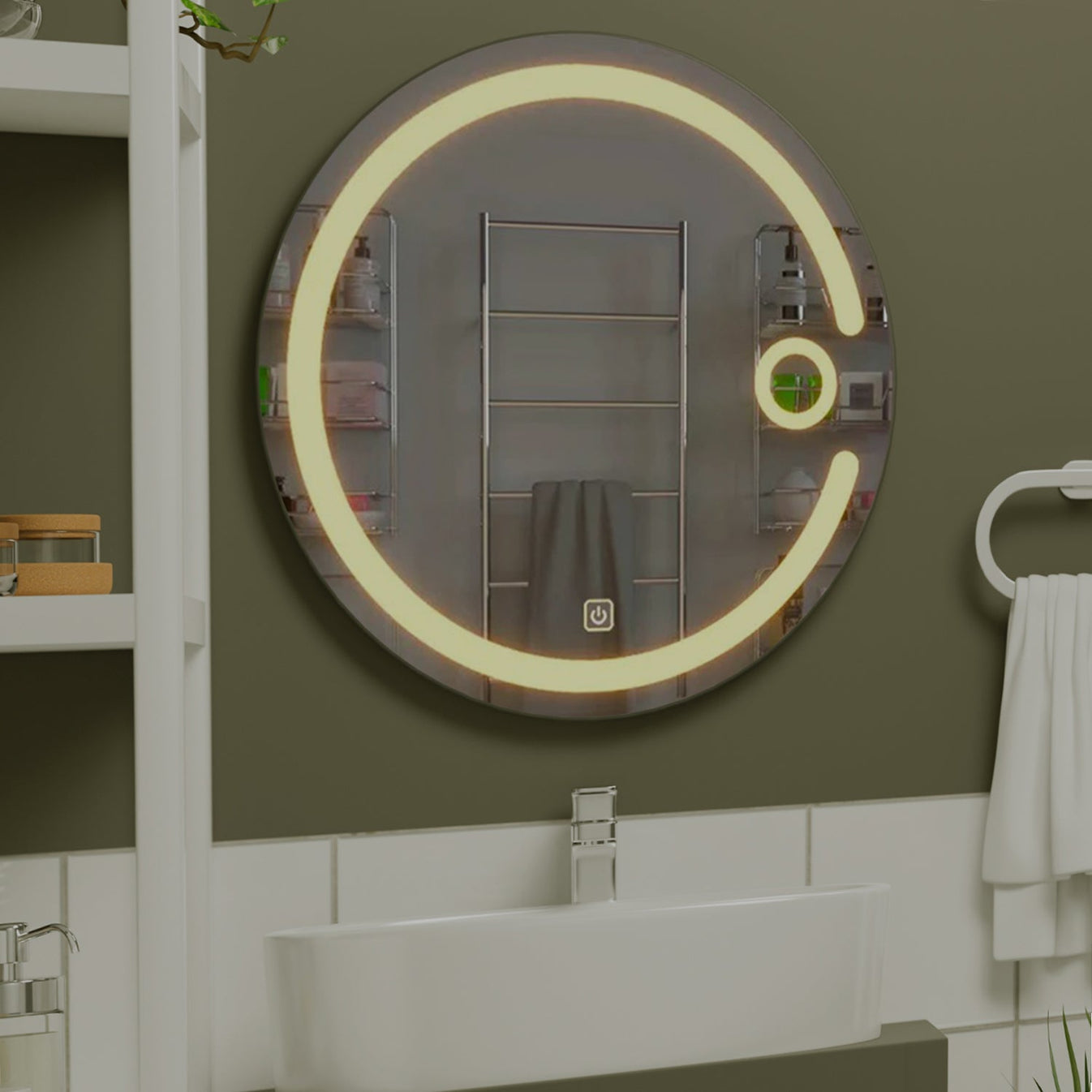  Modern Desinger Bathroom Mirror With LED thumbnail