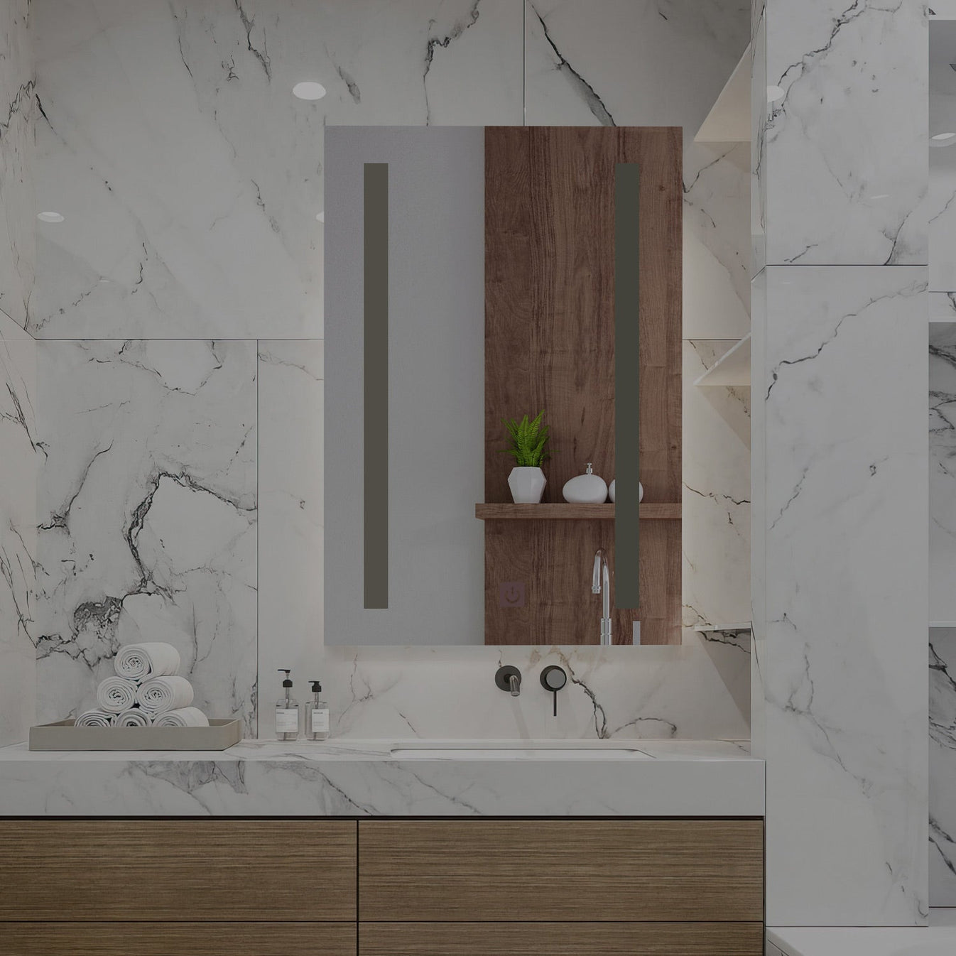 Modern Design LED Rectangular Bathroom Mirror thumbnail