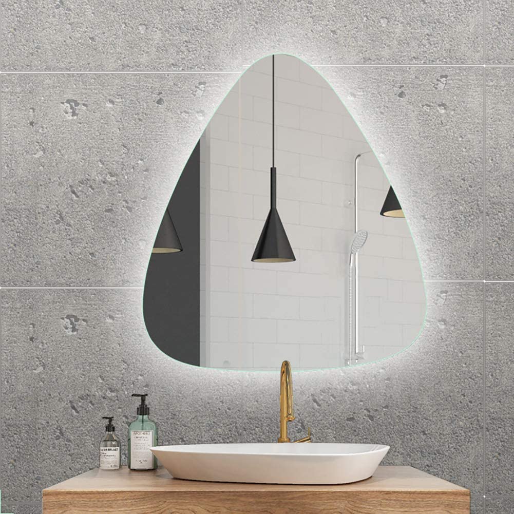  Triangle Bathroom Backlit Led Mirror (3 Led Lighted Integrated)