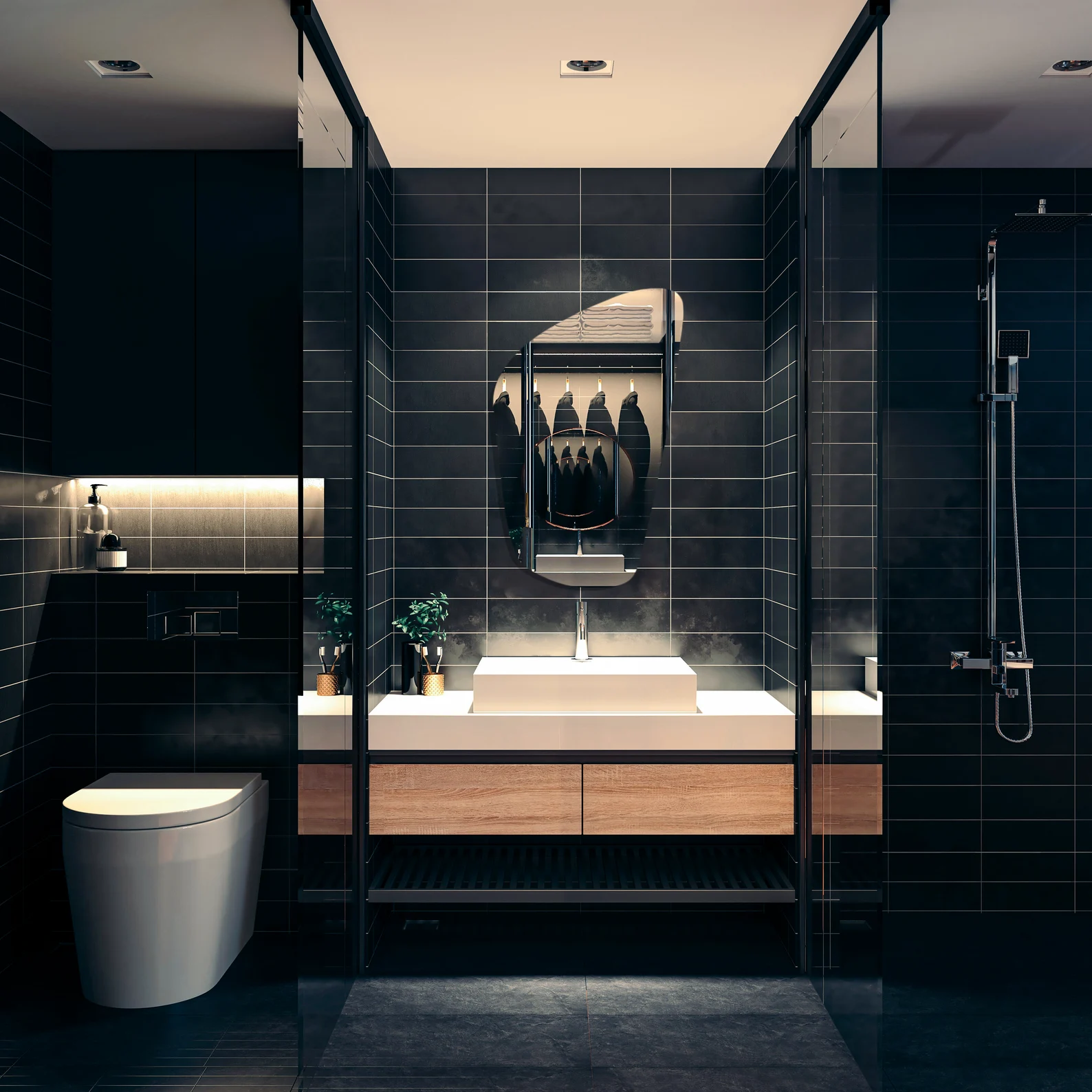 LED Bathroom Mirror With Multi Lighting thumbnail LED Bathroom Mirror With Multi Lighting thumbnail