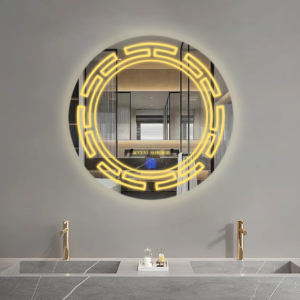Round Bathroom Mirror With Touch Sensor thumbnail Round Bathroom Mirror With Touch Sensor thumbnail