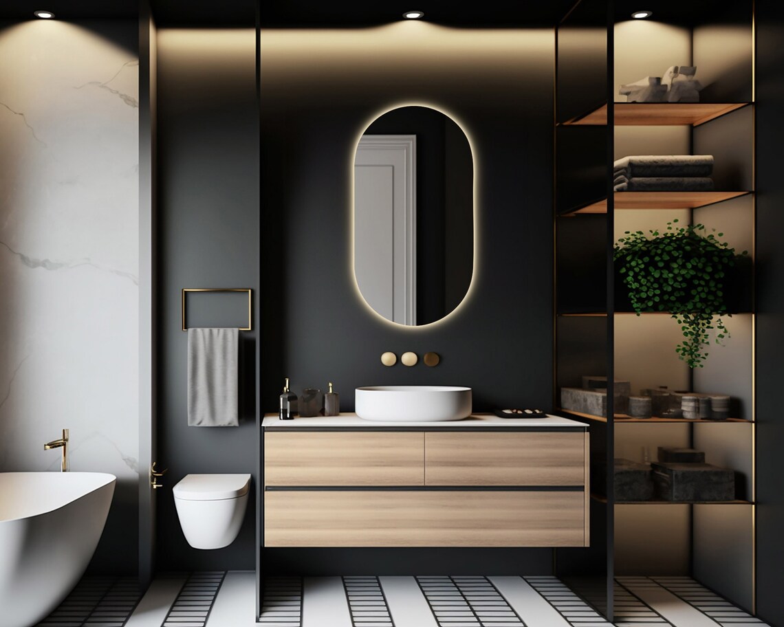 LED  Mirror For Washbasin With Touch Sensor & Dimmable (3 Lights Integrated) thumbnail