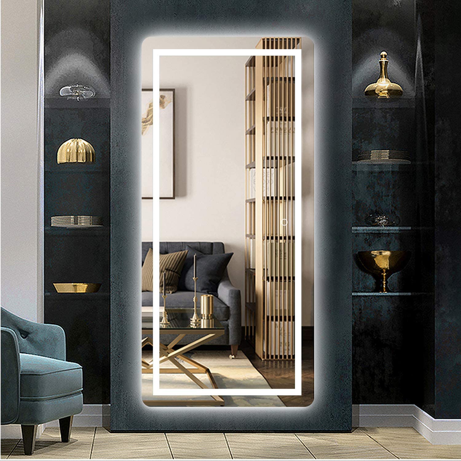 Full Length Mirror Wall Mounted Lighted Dressing Make Up Mirror Bathroom/Bedroom/Living Room