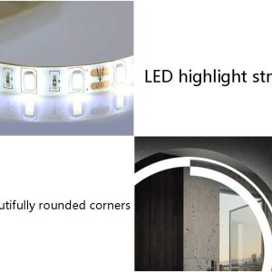 Illuminated Led Mirror With Touch Sensoe thumbnail Illuminated Led Mirror With Touch Sensoe thumbnail