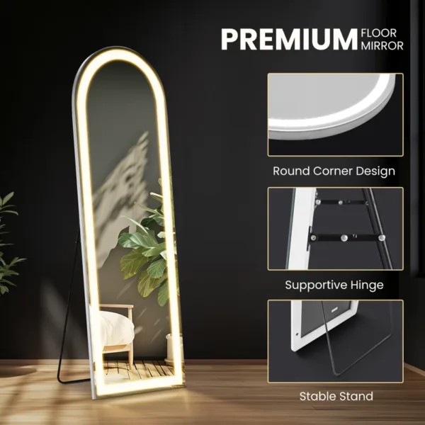 Full Length Floor Led Mirror With Touch Sensor thumbnail Full Length Floor Led Mirror With Touch Sensor thumbnail