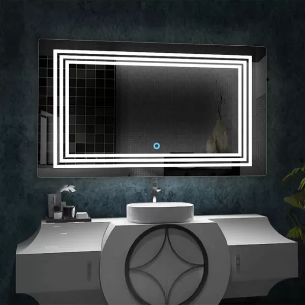 Triple Strips Line Led Bathroom Mirror thumbnail Triple Strips Line Led Bathroom Mirror thumbnail