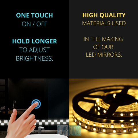 Sun Disc Edged Glow-Round LED Mirror thumbnail Sun Disc Edged Glow-Round LED Mirror thumbnail