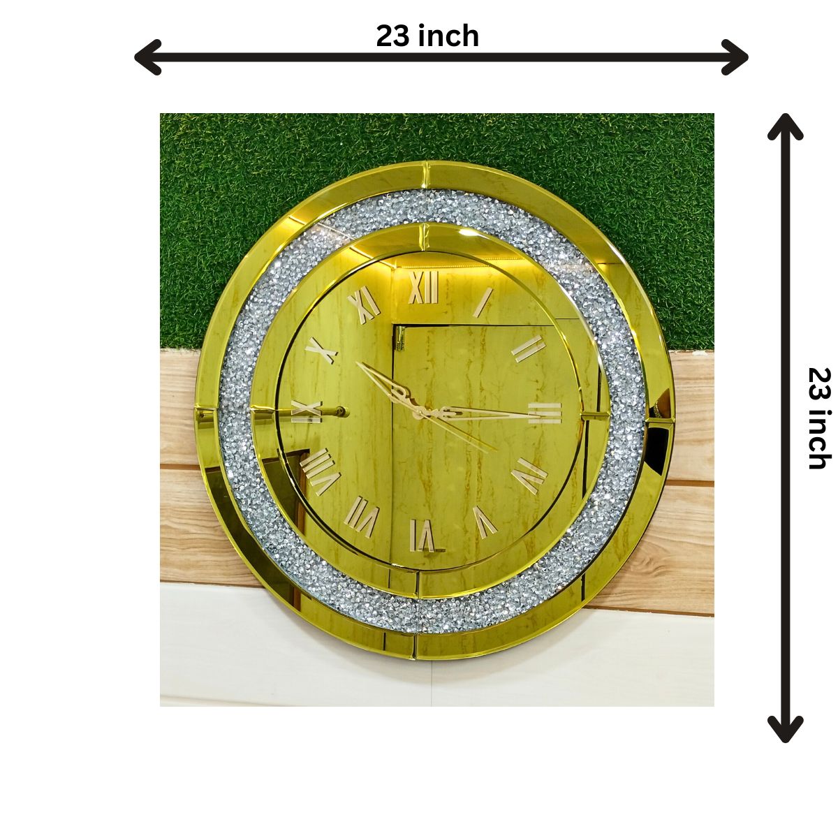 Decorative Wall Clock for Living Room Gold Style thumbnail Decorative Wall Clock for Living Room Gold Style thumbnail