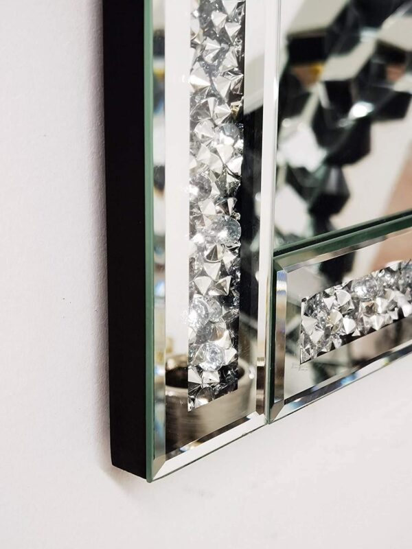 Diamond-Inspired Crystal Wall Mirror With Rectangular Shape  thumbnail