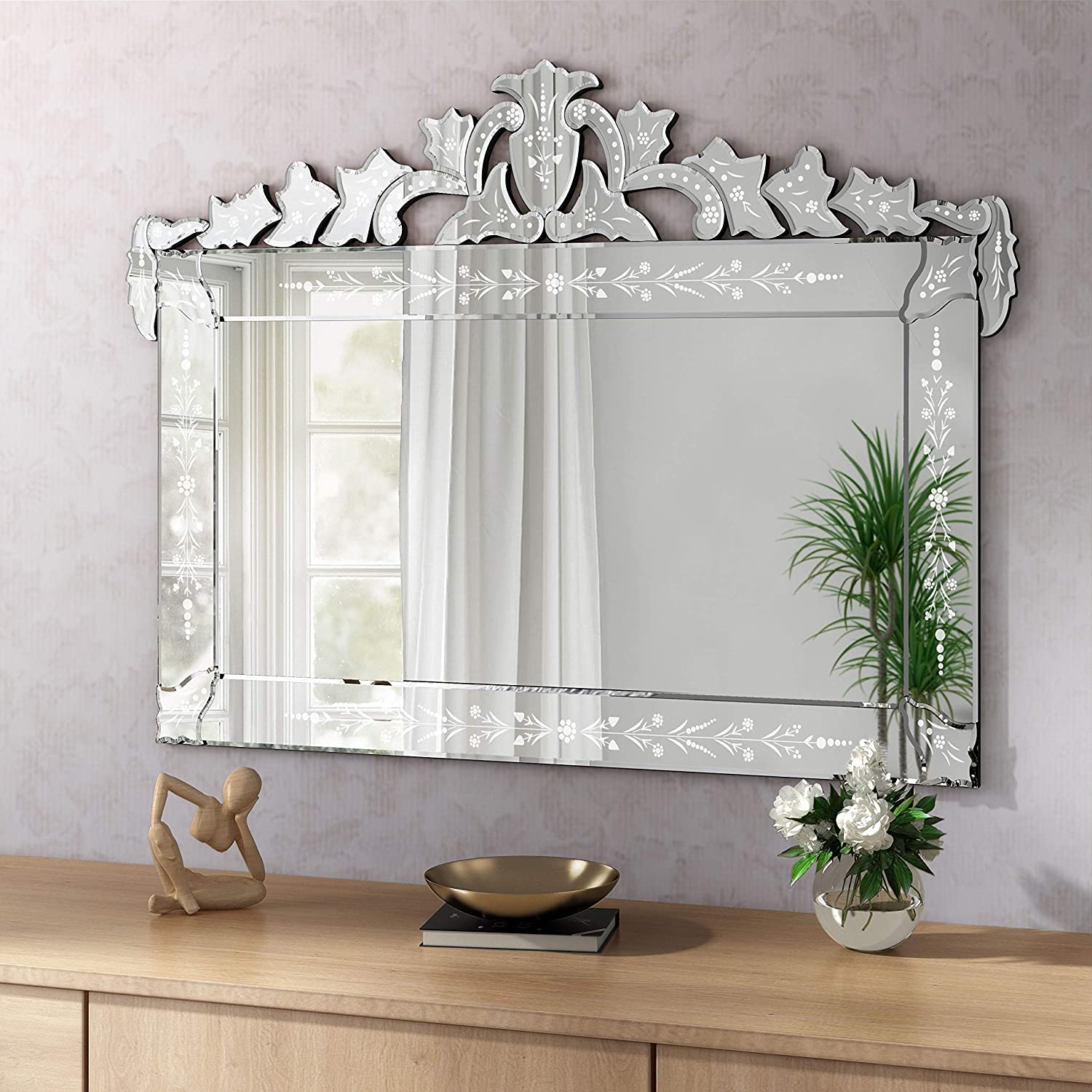 Horizontal Venetian Mirror 41″x31″ inch thumbnail