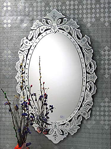  Handcrafted Venetian Oval Decorative Wall Mirror thumbnail
