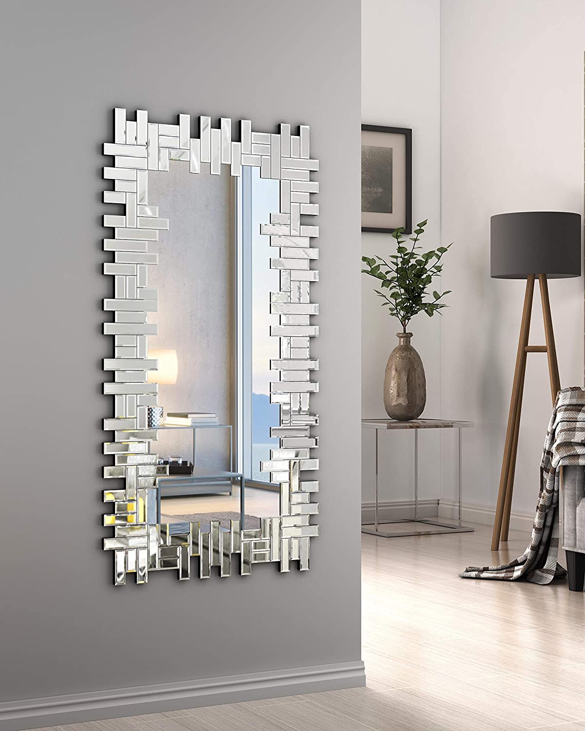 Venetian Modern Wall Mirror Horizontal 48X24 Inches thumbnail
