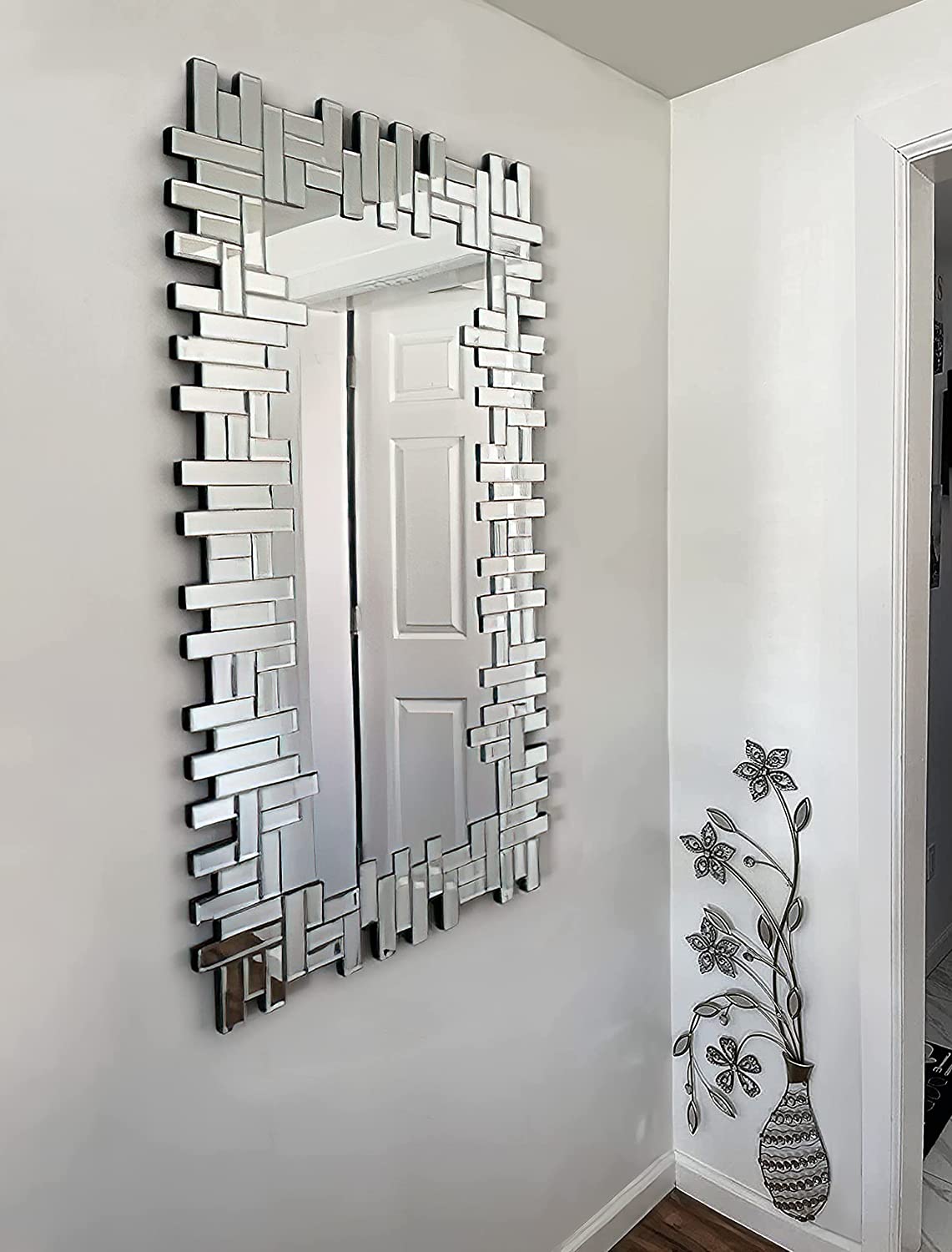 Venetian Modern Wall Mirror Horizontal 48X24 Inches thumbnail