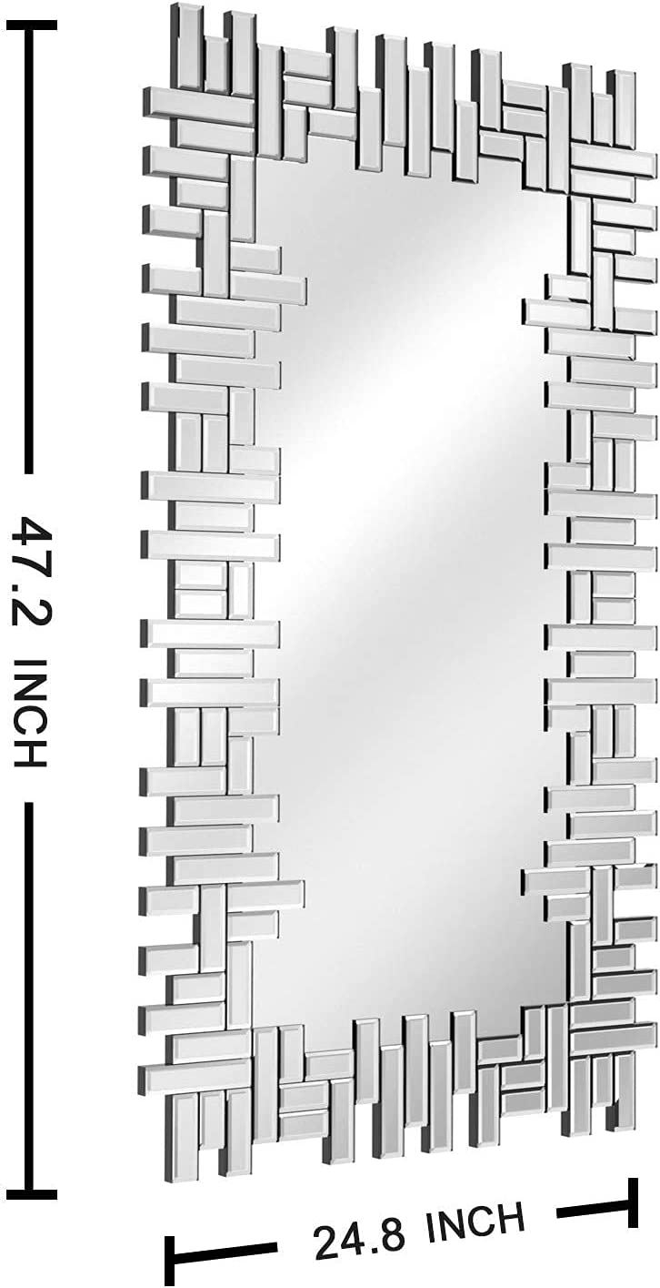 Venetian Modern Wall Mirror Horizontal 48X24 Inches thumbnail