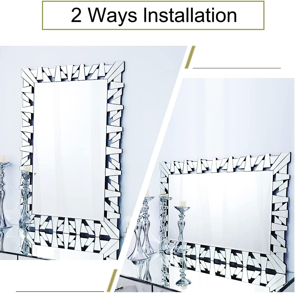 Modern Rectangular Venetian Mirror  Perfect for Any Space (36″X24″) thumbnail