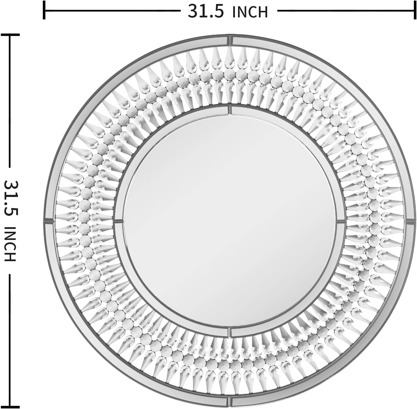  Round Venetian Mirror Modern Glass Design (31.5 Inch Dia) thumbnail