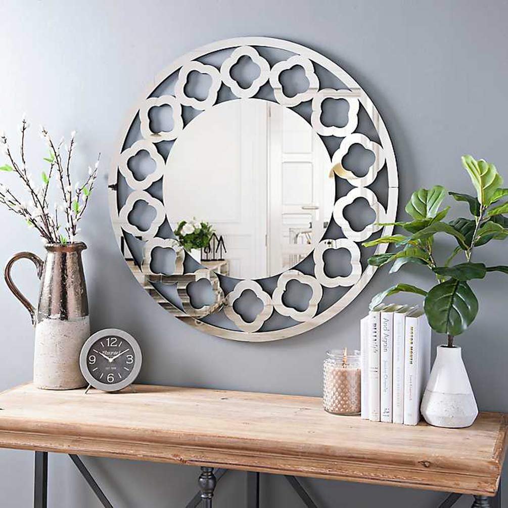 Stylish Round Venetian Mirror for Living Room 31.5 Inch Dia