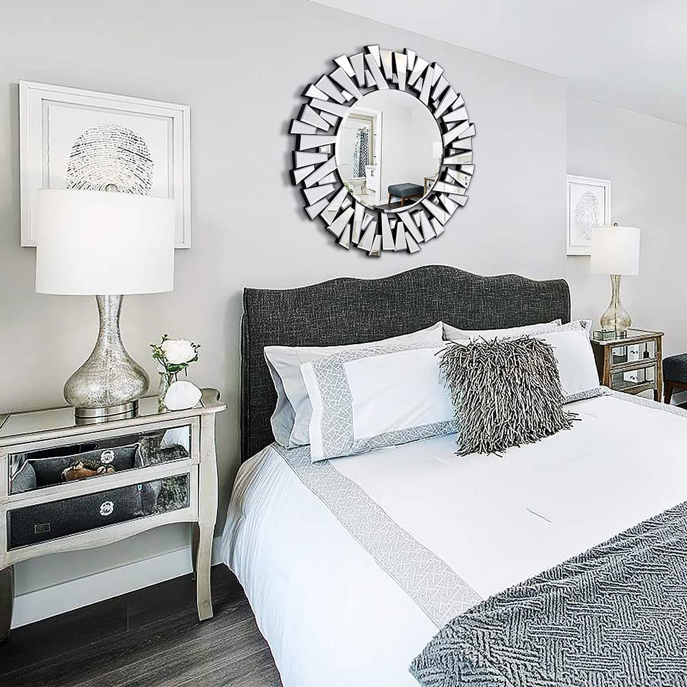 Contemporary Venetian Round Mirror – Perfect Accent Piece (32″ Inch) thumbnail