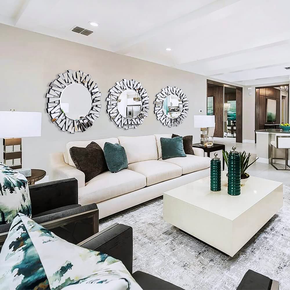 Contemporary Venetian Round Mirror – Perfect Accent Piece (32″ Inch) thumbnail