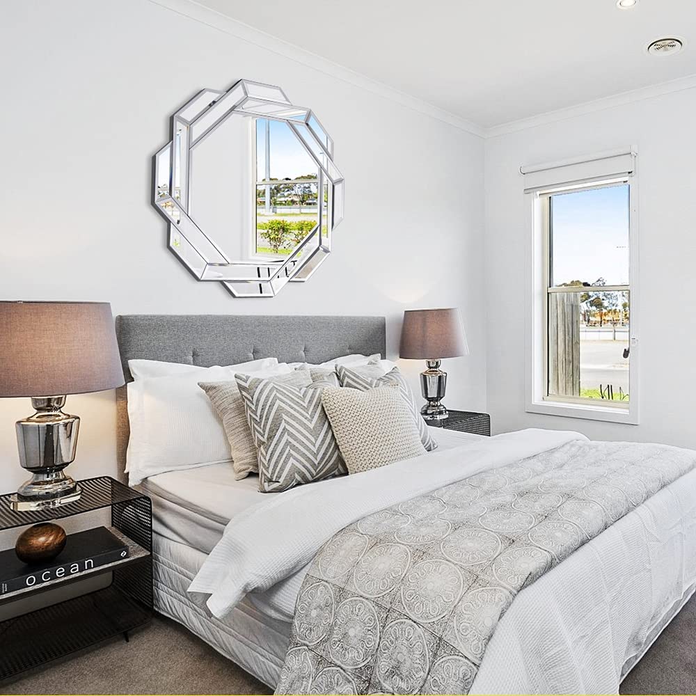 Luxury Round Venetian Modern Wall Mirror 32X32 inch thumbnail