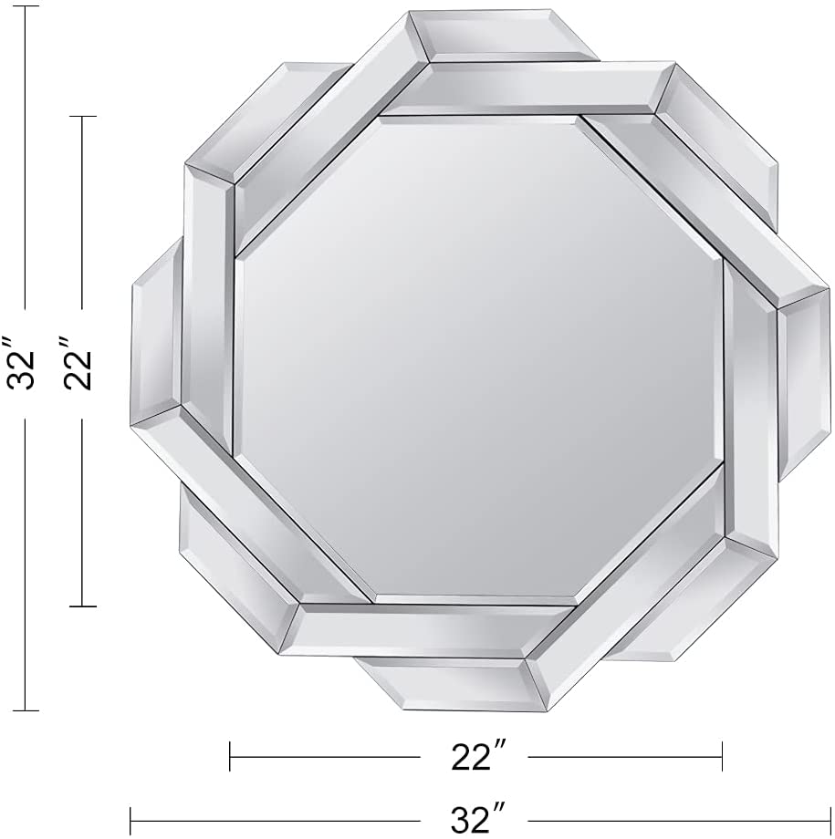 Luxury Round Venetian Modern Wall Mirror 32X32 inch thumbnail