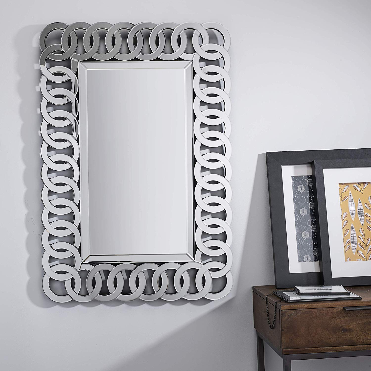   Luxury Horizontal Ring Venetian Wall Mirror – 36X24 Inch