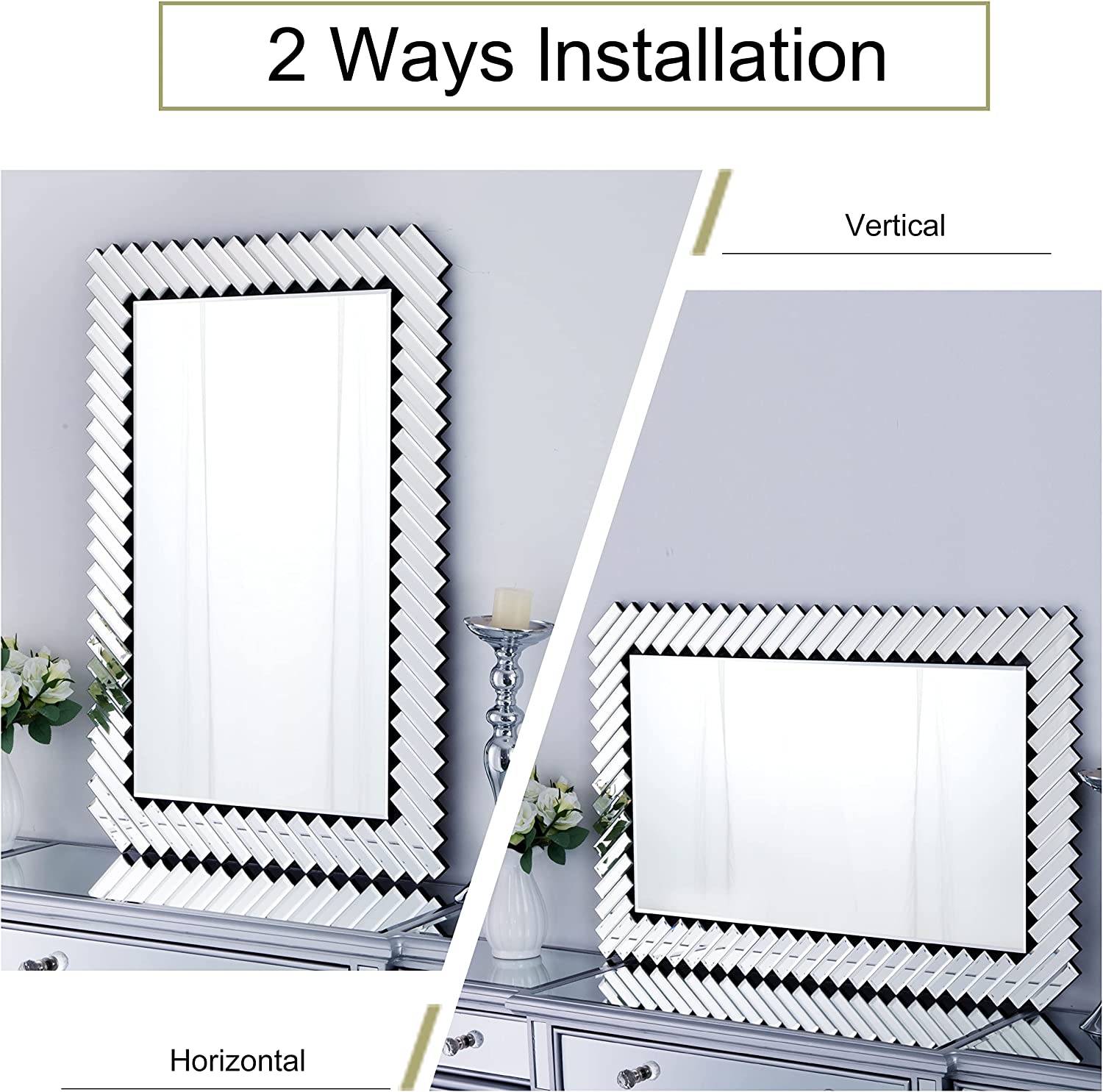   Elegant Venetian Mirror for Living Room & Bedroom  36xX24   thumbnail