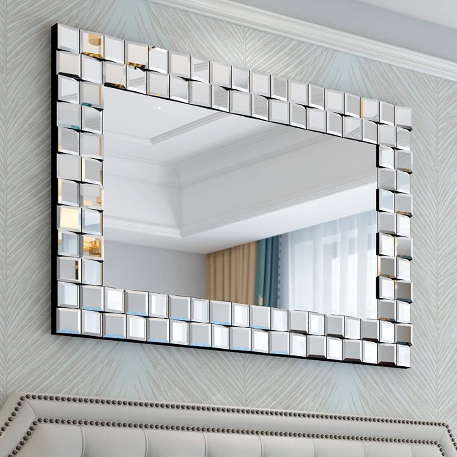   Sleek & Stylish 3D Venetian Mirror A Statement Piece 36X24