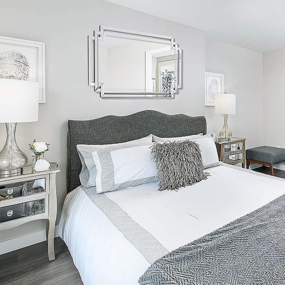  Minimalist Modern Venetian Mirror Rectangular 36X24 Inch thumbnail