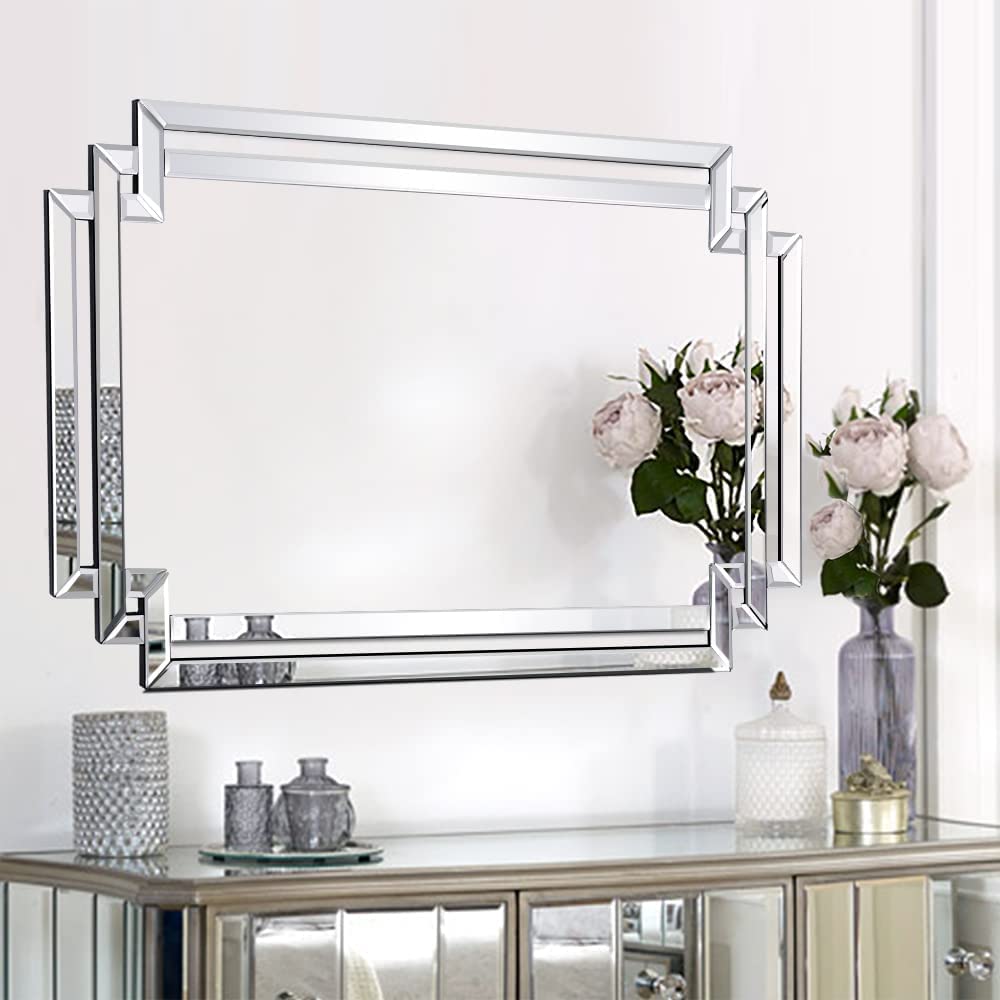 Minimalist Modern Venetian Mirror Rectangular 36X24 Inch
