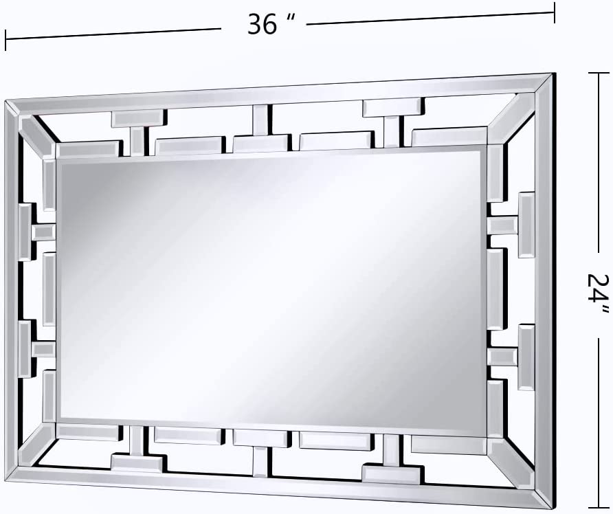  Modern Wall Venetian Mirror 36X24 inches  thumbnail