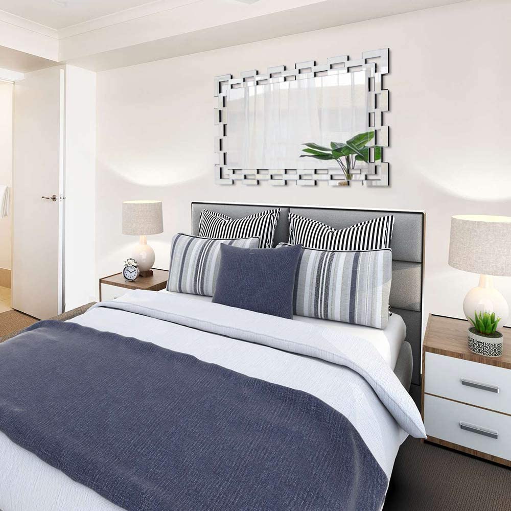  Handcrafted Venetian Modern Mirror 36X24 Stylish Touch thumbnail