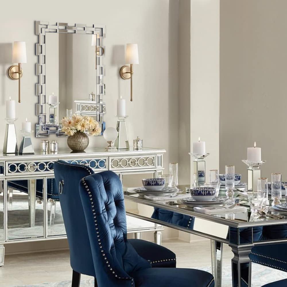  Handcrafted Venetian Modern Mirror 36X24 Stylish Touch thumbnail