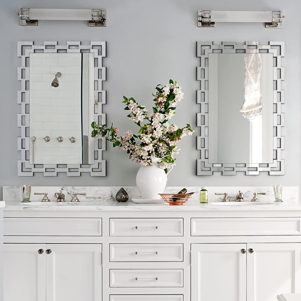  Handcrafted Venetian Modern Mirror 36X24 Stylish Touch thumbnail