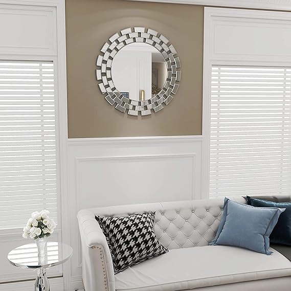 Design Bricks Wall mirrror | Diameter - 30 Inches  thumbnail