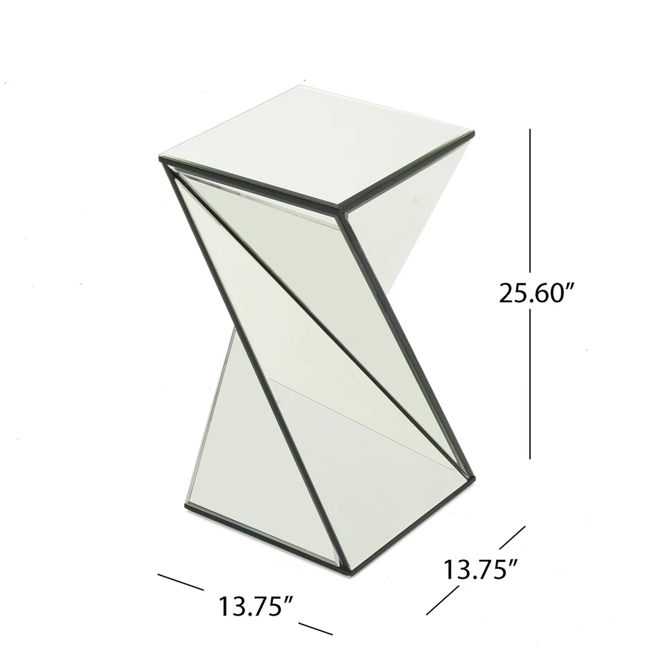 Mirrored Curve Design stylish Side Table thumbnail Mirrored Curve Design stylish Side Table thumbnail