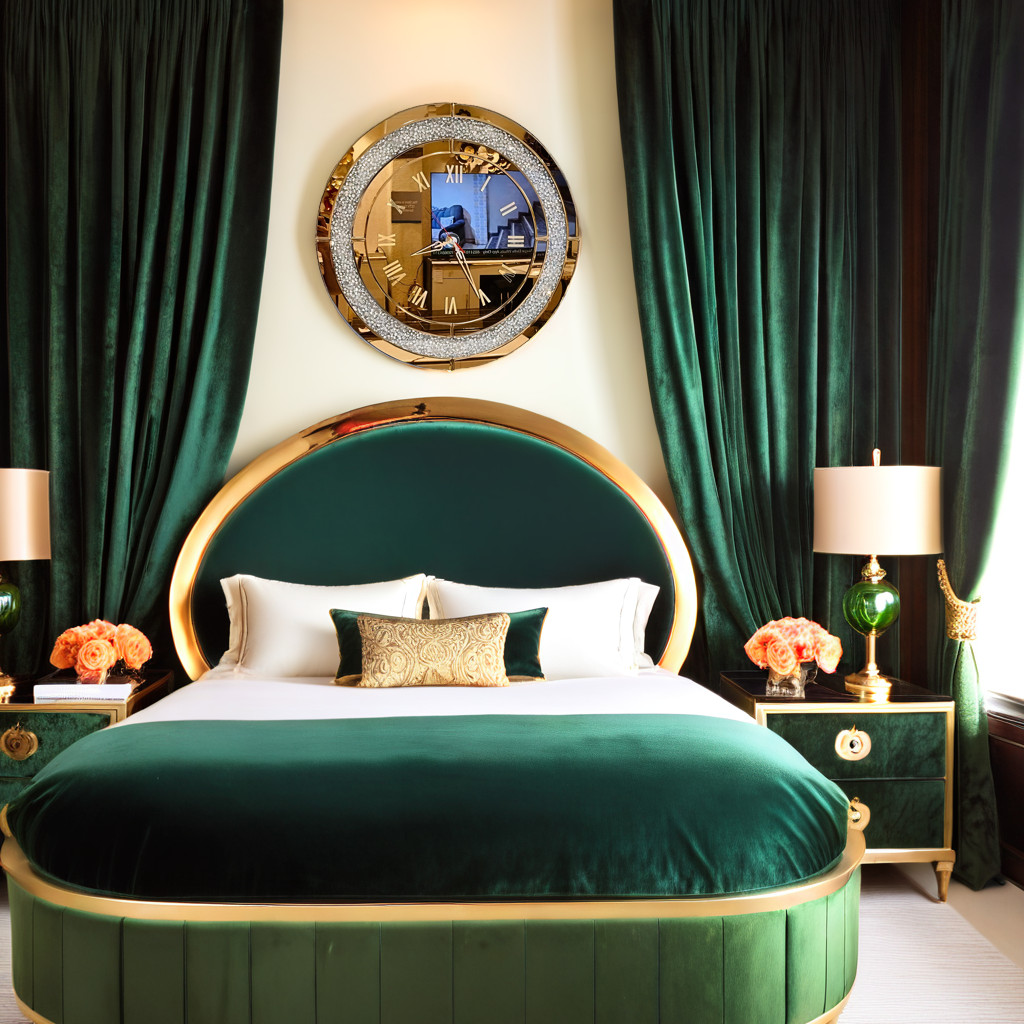 Diamond Ring Shape Round Mirror Wall Clock thumbnail